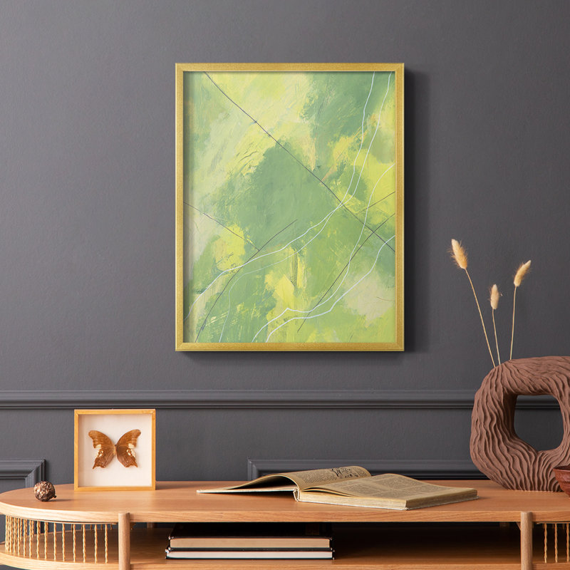 Heartland I Framed Print - Solid Wood, Gold, 10" H x 8" W