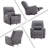 31.6" Wide Modern And Overstuffed Upholstered Manual Rocker Recliner-488432842