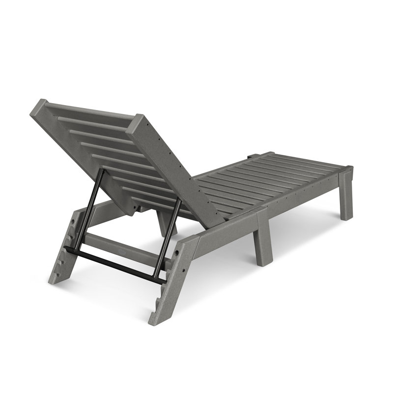 POLYWOOD Captain Chaise, Slate Gray