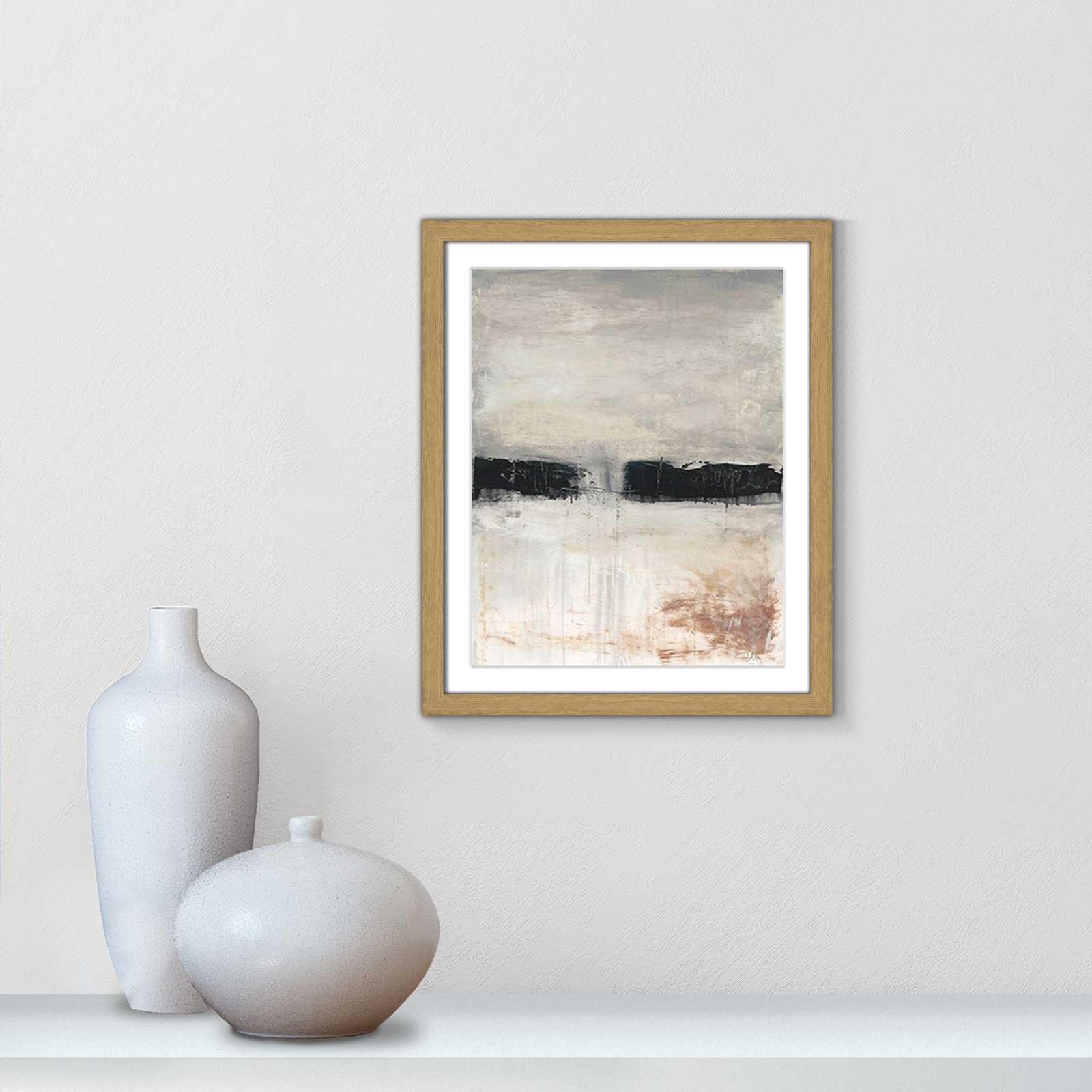 Autumn In The Dark Forest by Filippo Ioco, 19" H x 16" W x 0.75" D, Natural Framed