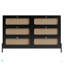 Armoire de rangement moderne en rotin à 6 tiroirs avec commode moderne pour chambre à coucher, salon, entrée et couloir