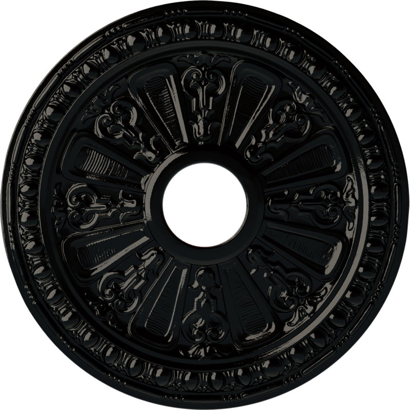 Endurathane Orrington Ceiling Medallion, 19 5/8"OD x 4 3/4"ID x 1 3/4"P (Fits Canopies up to 4 3/4"), Hand-Painted Brushed Mahogany Finish