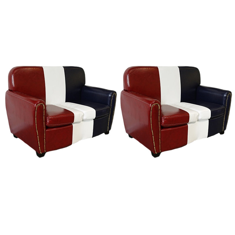 Banc rembourré en similicuir American Retro Cafe