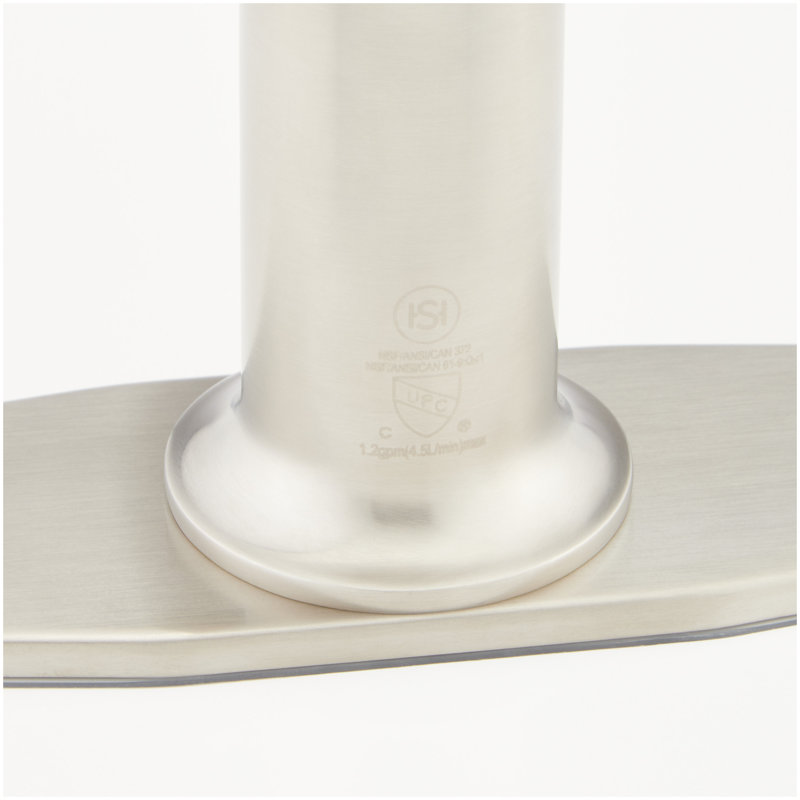 Berwyn Single-Hole Bathroom Faucet with Deck Plate - Brushed Nickel, Brushed Nickel