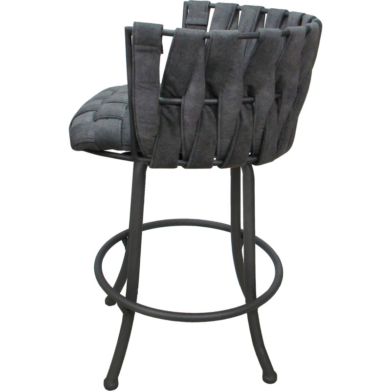 Comptoir, bar et tabouret très grand Leavittsburg, Tabouret de comptoir (siège d'une hauteur de 26 p, Gris, Gris