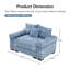 Canapé modulaire surdimensionné 54,3 po Cloud
