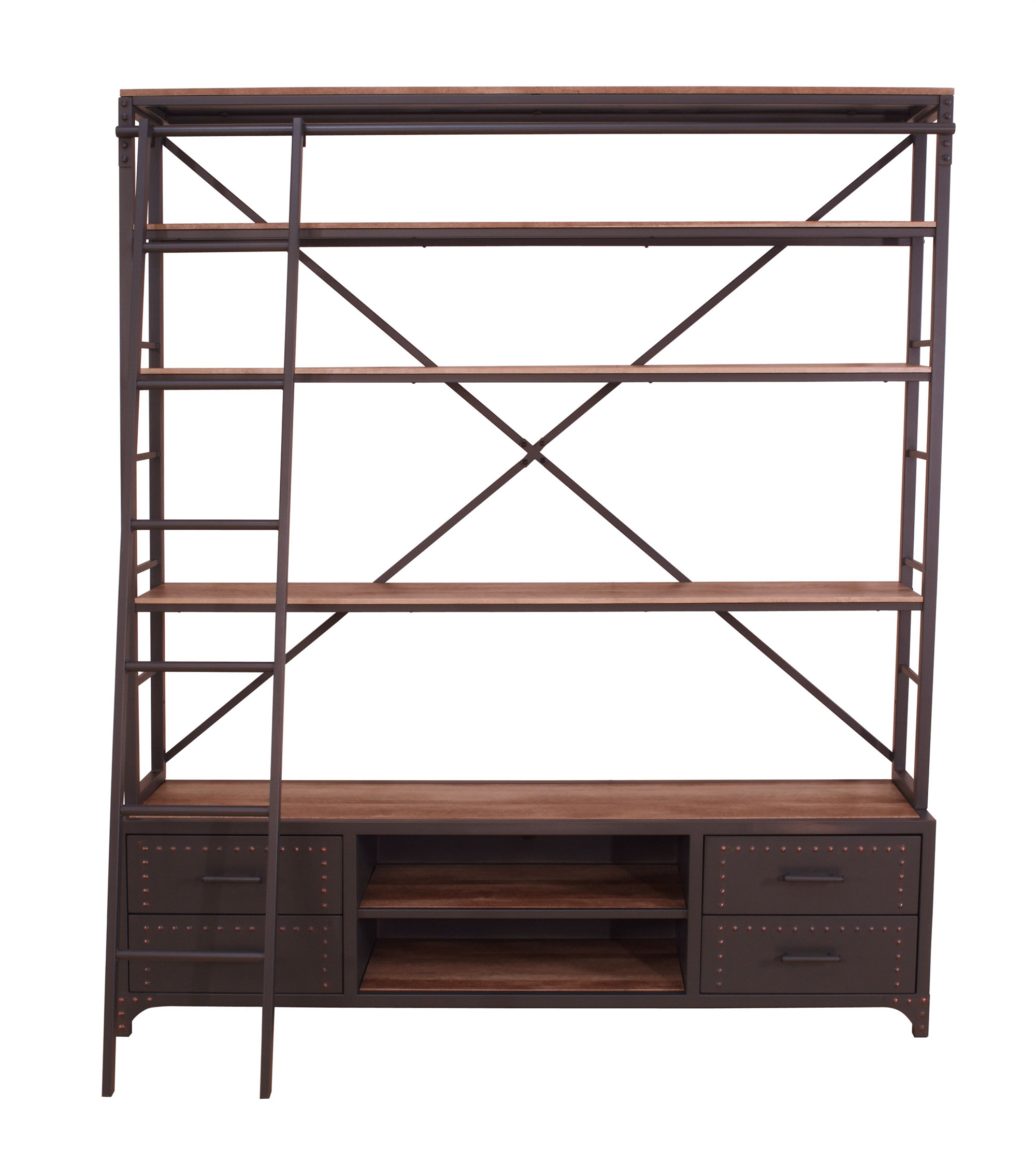 8AM Bookshelf, 6Tier Bookcase With Storage Drawer, Tall Bookshelf Storage  Rack With Metal Frame & Wood Grain Finish, Industrial Bookshelf For Living  Room, Bedroom, And Home Office, 