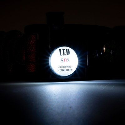 Deco Essentials 2 Pack Tactical Emergency Paracord Bracelet Multitools with SOS LED light