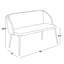 Banc en métal chromé et velours crème
