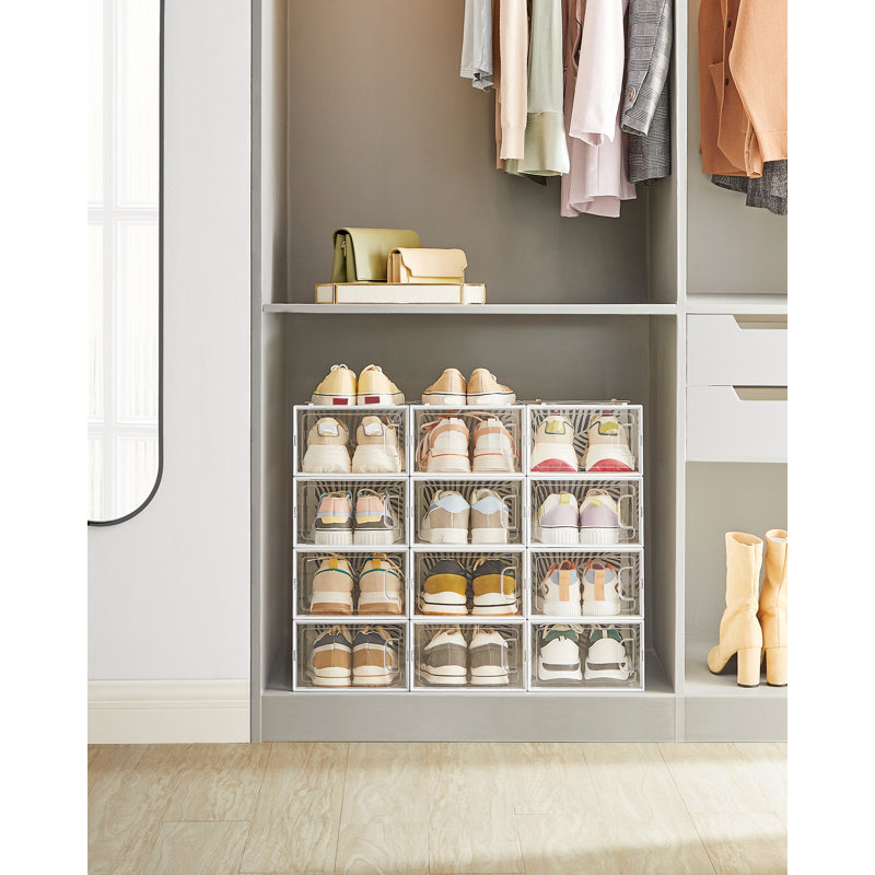 12 Pair Stackable Shoe Storage Box