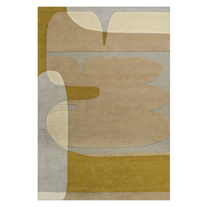 Sirocco Wool Area Rug in Ochre/Gray, Rectangle 5'7'' x 7'10''