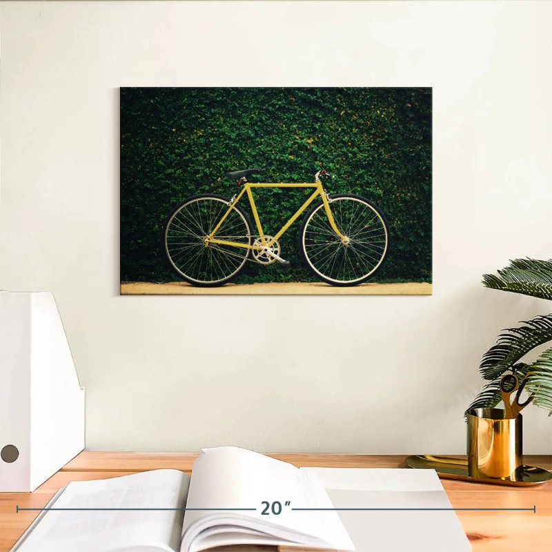 Mehar Yellow Garden Bicycle, 8" H x 12" W