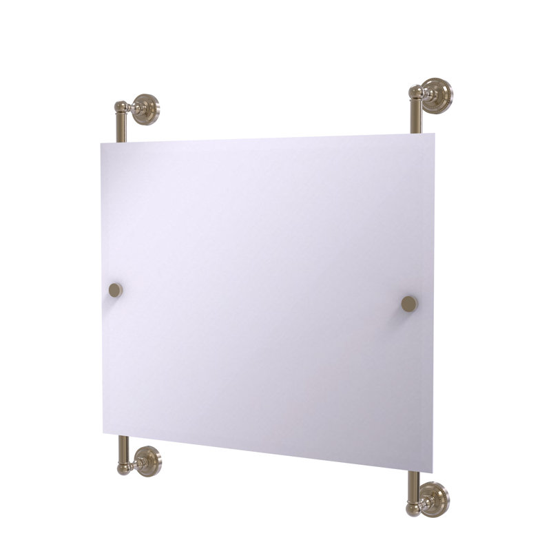 Marchmont Wall Mirror, Antique Pewter, 28.3" H x 26" W