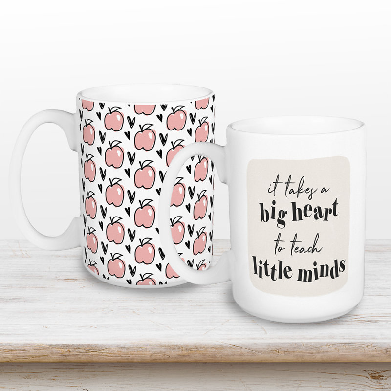 Ensemble de 2 tasses Big Heart To Teach Little Minds
