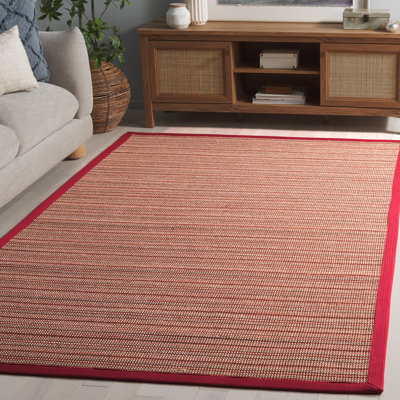 Galatia Natural Fiber Sisal Pile Striped Rug