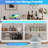 63'' Led Sideboard Buffet Cabinet With Storage, Large Kitchen Buffet Cabinet Storage Cabinets With 4 Doors, Wood Coffee Bar Cabinets Buffet Table, White Organizer Cabinet For Kitchen, Dining Room, Entryway