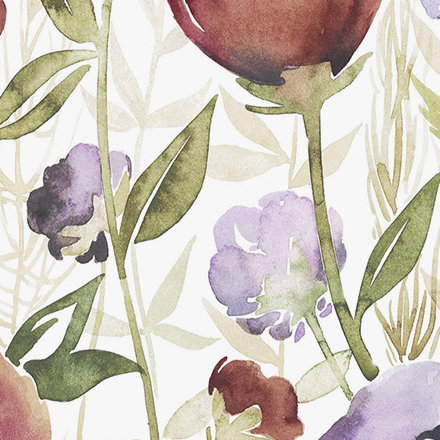 «Jeweltoned Blossoms I», reproduction encadrée, H 36 po x l 24 po x P 1,5 po