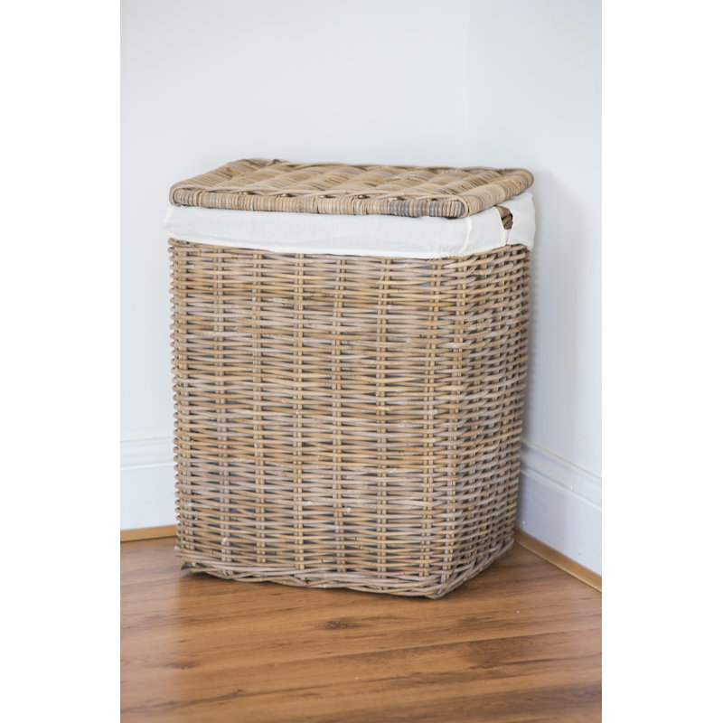 Wicker Laundry Hamper, Small (51 cm x 39 cm x 30 cm)