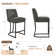 Upholstered Modern Barrel Counter Stools With Metal Frame