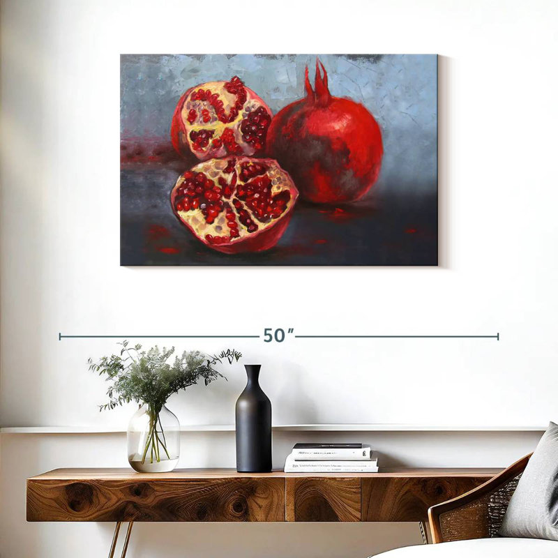 Yarlin Pomegranates, 24" H x 36" W