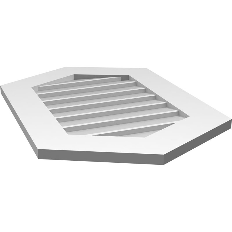 Ventilé vertical à pignon vertical en uréthane 6/12, H 30 po x l 20 po x P 1 po