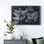 «Foliage On Navy III», reproduction sur toile tendue-923384092