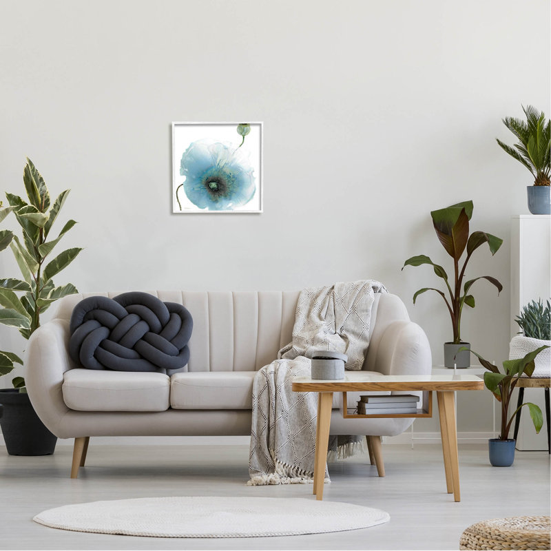 Forme de pétale de fleur contemporaine par Carol Robinson - Impression sur bois, H 17 po x l 17 po x P 1,5 po