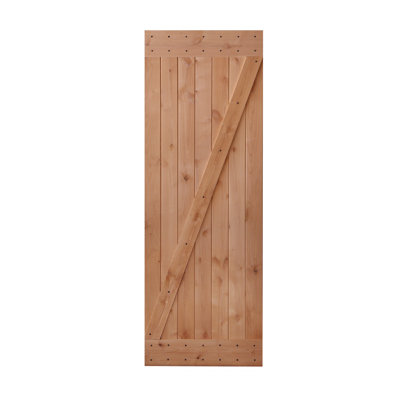 Lubann American 84 in. H Unfinished Barn Door