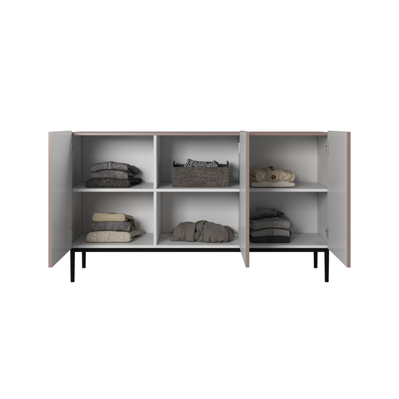 150cm Sideboard, Pink/Black
