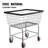 Galvanized Steel Laundry Cart with Wheels