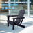 Adirondack Chair, Plastic Adirondack Chairs, HDPE Adirondack Chair, Folding Adirondack Chairs,Outdoor Chairs With Cup Holder For Lawn Patio Deck Fire Pit -Black-514773969