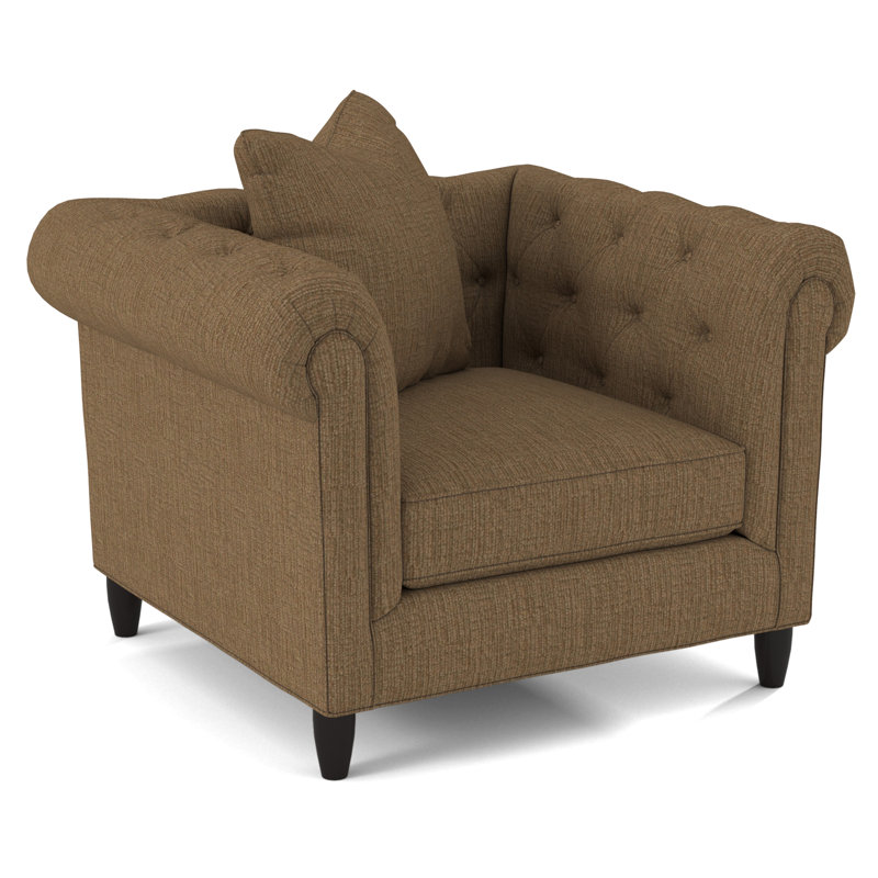 Fauteuil Chesterfield l 43 po Caspar, Heavenly Cafe Chenille