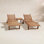Alshain 23" Teak Patio Chaise Lounge Set