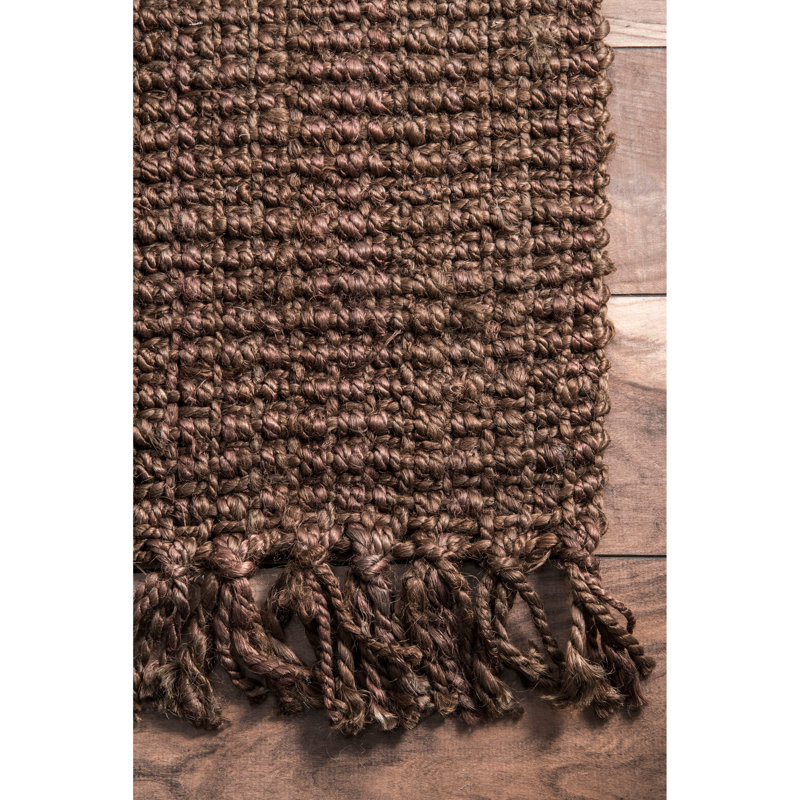 Farmhouse Chunky Jute Area Rug, Rectangle 4' x 6'