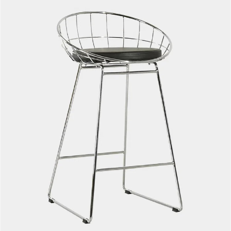Tabouret de comptoir en métal, Blanc