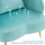 Velvet Upholstered Accent Chair with Pillow-1793409023