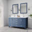 Meuble-lavabo double 60 po avec plateau en granite blanc Riverford-1552067056-1552067071