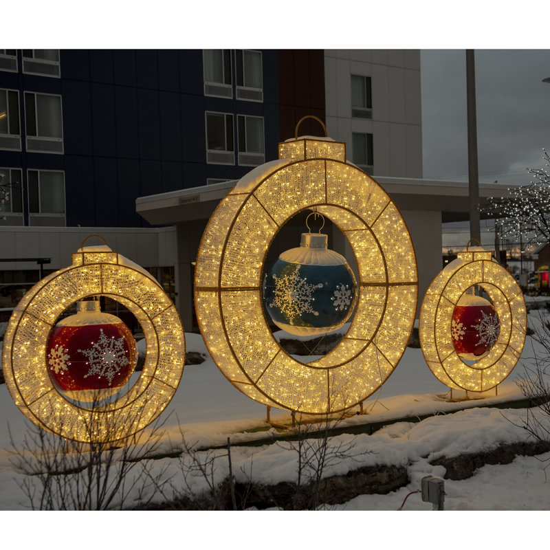 Lighted Commercial Grade LED Christmas Ornament Display Decoration - 11.75'