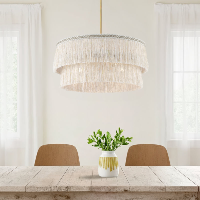 Aretha 5-Light Pendant In Natural Brass