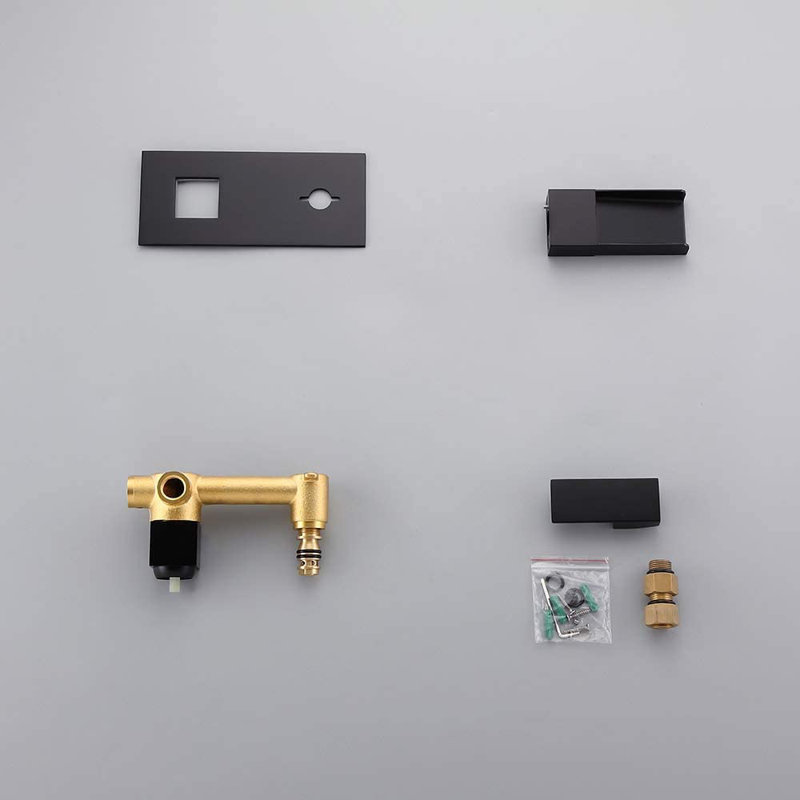 Wall Mounted Waterfall Bathroom Sink Faucet