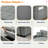 3 In 1 Convertible Sleeper Sofa Bed With Reclining Backrest, Pillows And Side Pockets-1869365428