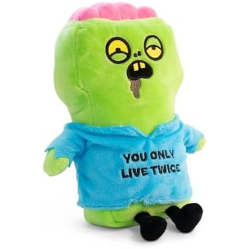 Peluche d'Halloween - vous ne vivez que deux fois en peluche zombie mignon, cadeau sur le thème effrayant