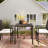 47" Rectangular Patio Dining Table for 4 Person, Black