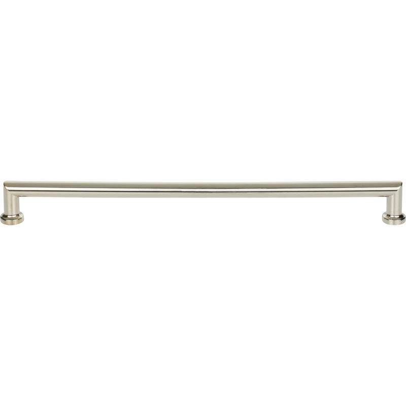 Morris Bar Pull, Polished Nickel, 12" Center to Center