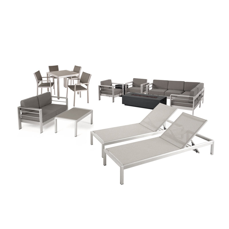 Smyth 15 - Person Patio Conversation Sets with Cushions