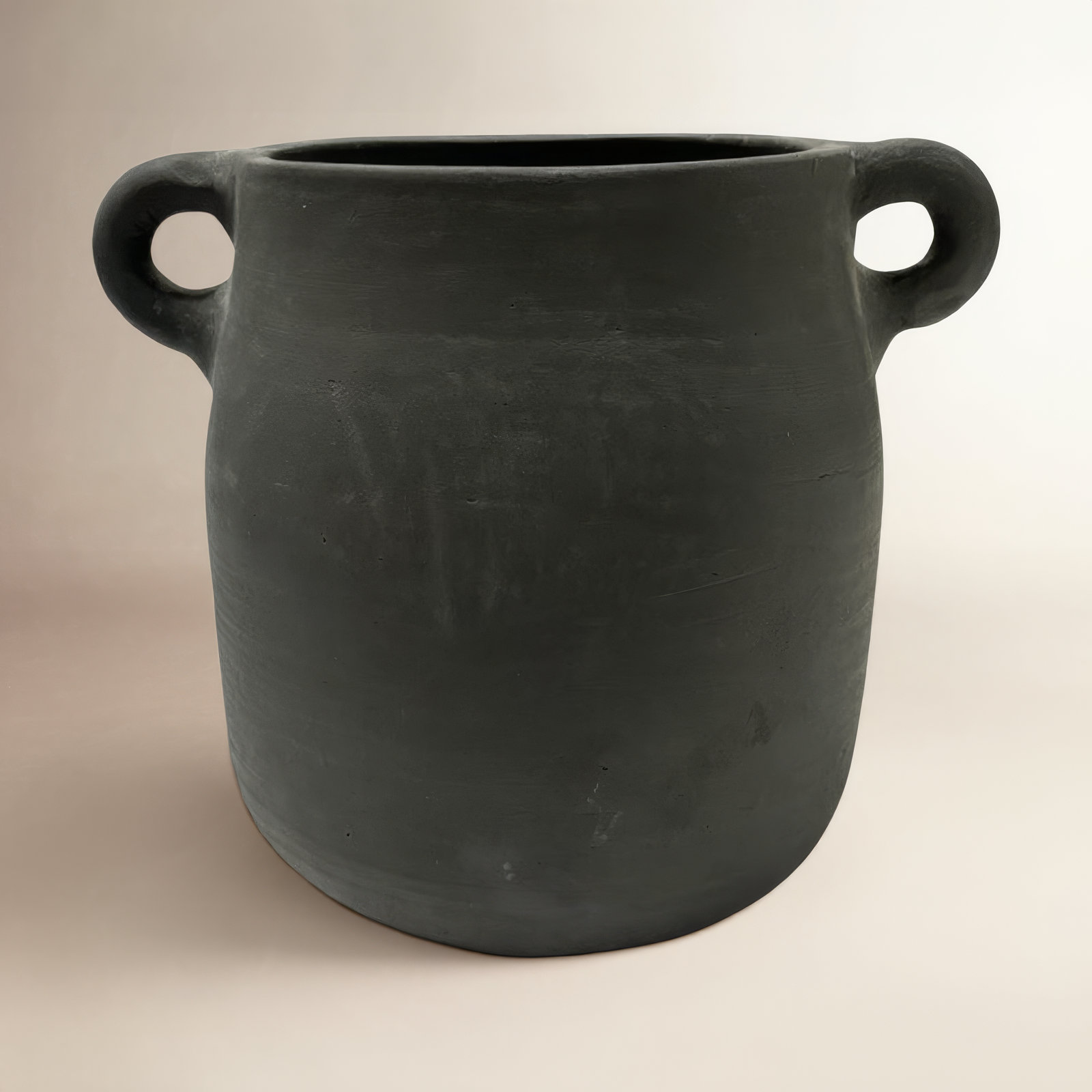 Ostara Terracotta Table Vase, Black 