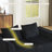 Compression Sofas, 72 Inch Black Corduroy Modern Couch for Home