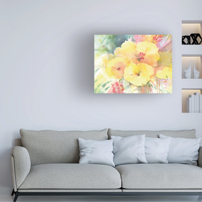 Bolog Sheila Golden Trio In Yellow Canvas Art