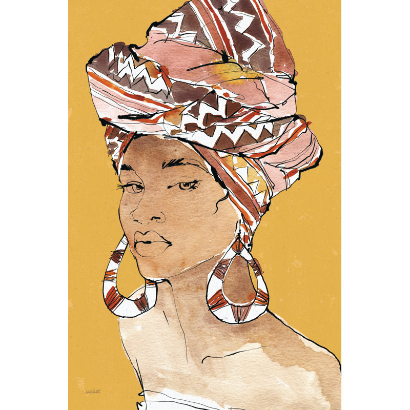 African Flair VI Earthy by Anne Tavoletti - Wrapped Canvas Painting, 46cm H x 30cm W