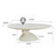 Table basse ovale en fibre de verre 47,27 "avec base sculpturale-257832103